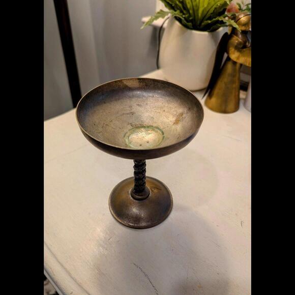 Silver Plated Champagne Goblet/ Twisted Vine/Vintage - Picture 6 of 6
